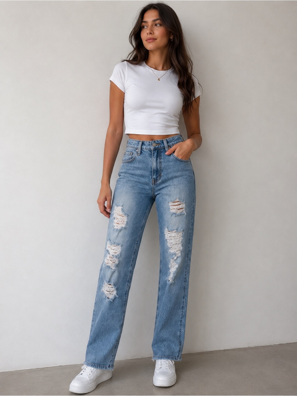 Hollister Women’s High‎ Rise Mom Jeans Size 00R W23 L27 Ripped Distressed